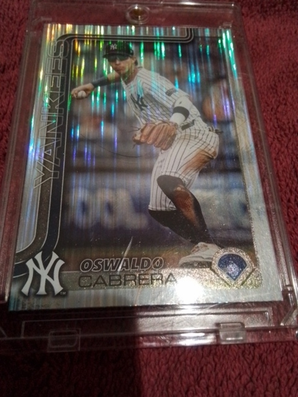 Topps Silver and Navy New York Yankees Player Card